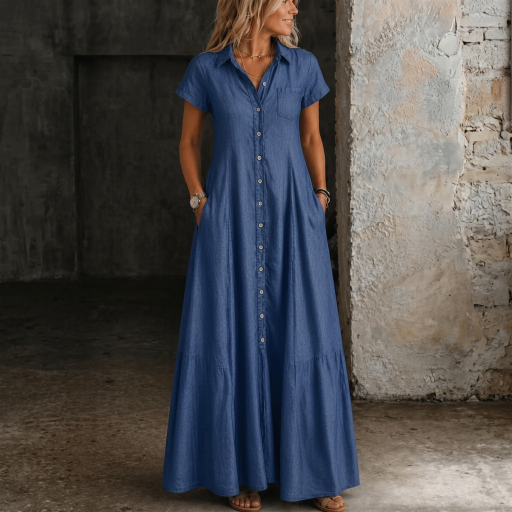 Mandy | Long Denim Dress