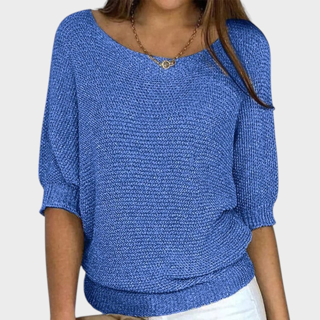 Carolina | Three-Quarter Sleeve Knit Sweater