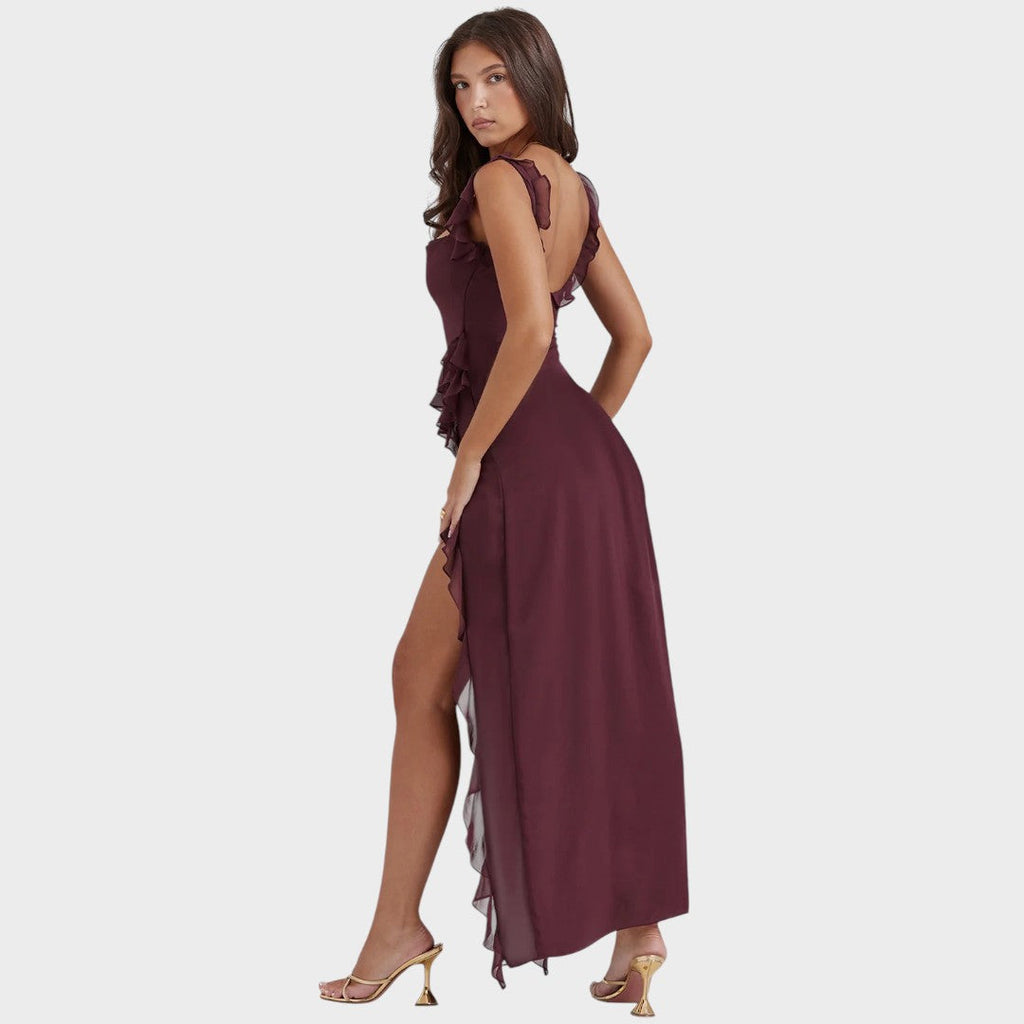 Amira | Dark Plum Long Dress