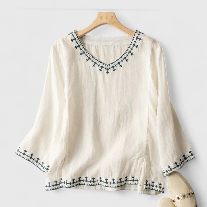 Mia | Elegant V-Neck Blouse