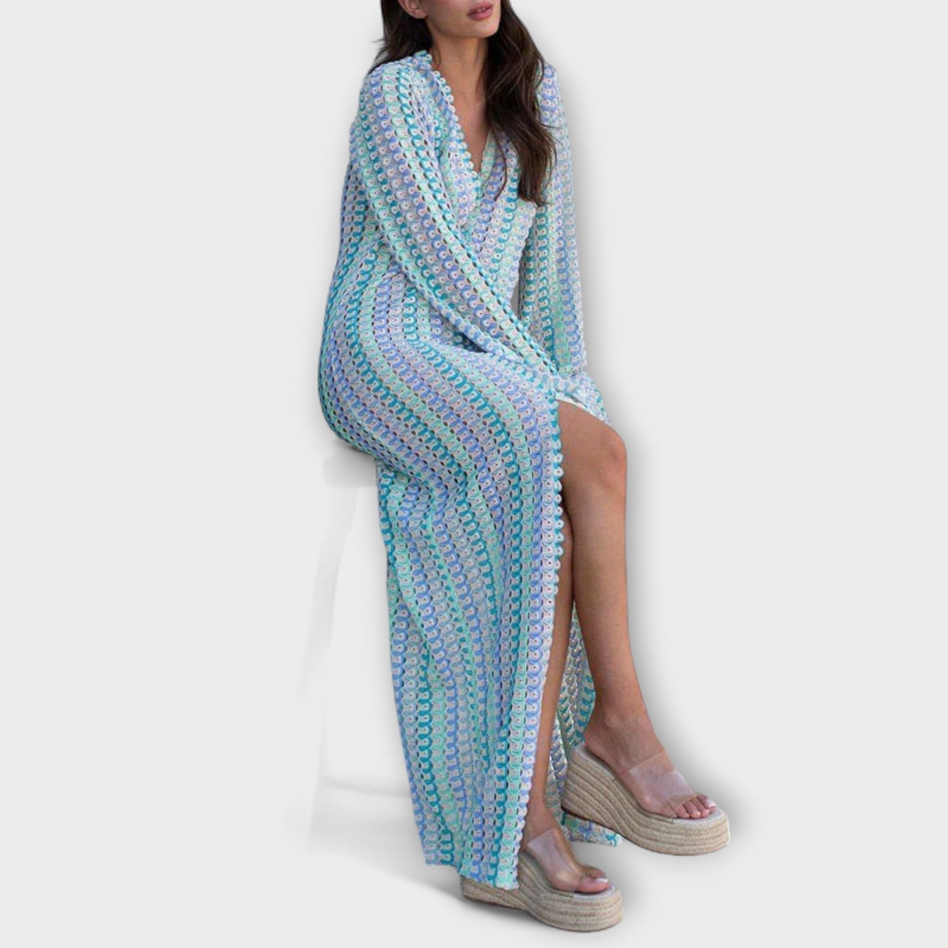 Elina | Maxi dress with V-neck and summer style