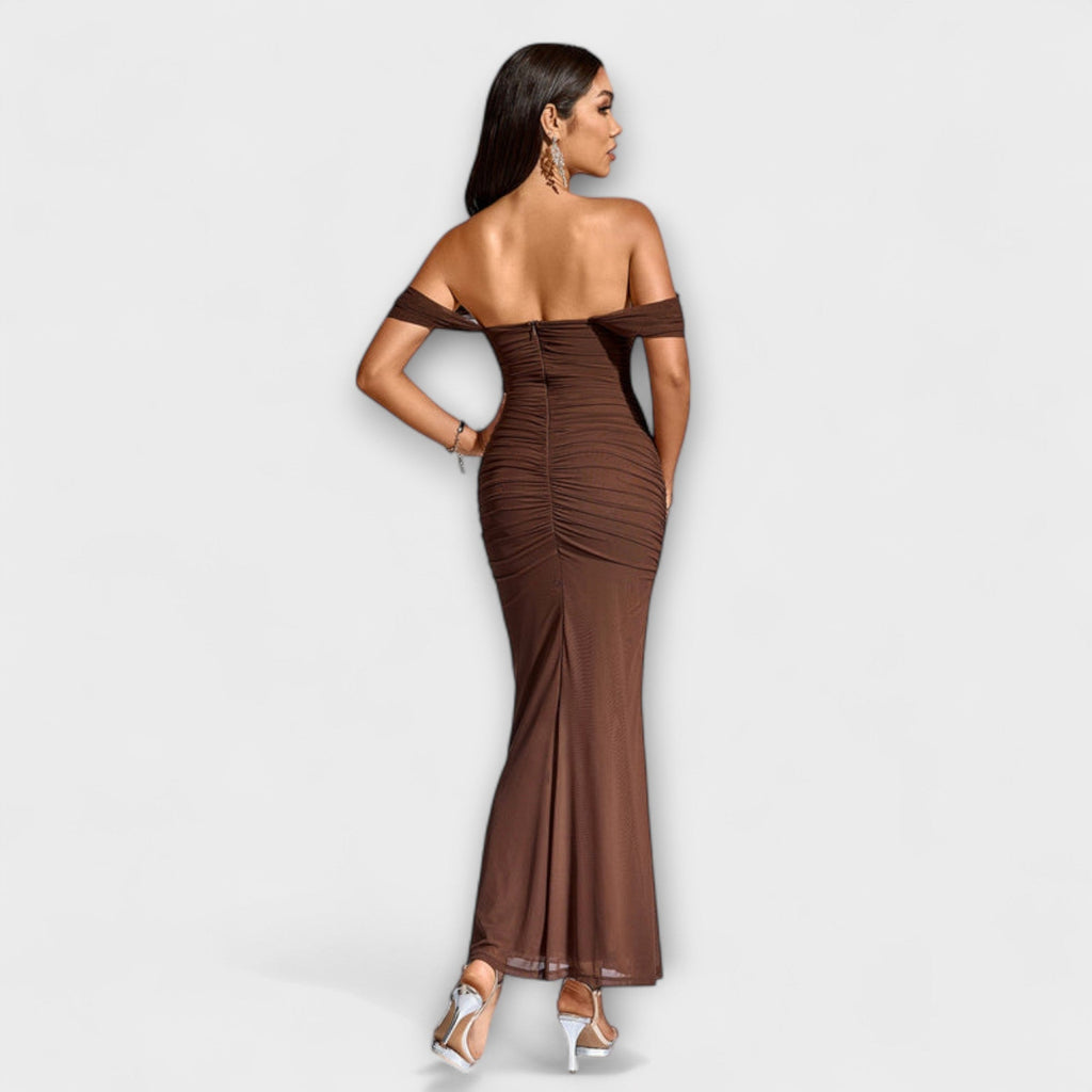Lone | Off-Shoulder Bodycon Dress with Ruching
