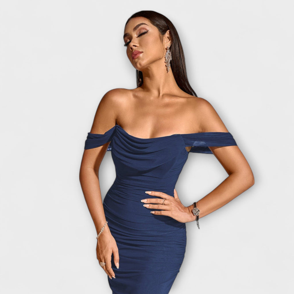 Lone | Off-Shoulder Bodycon Dress with Ruching