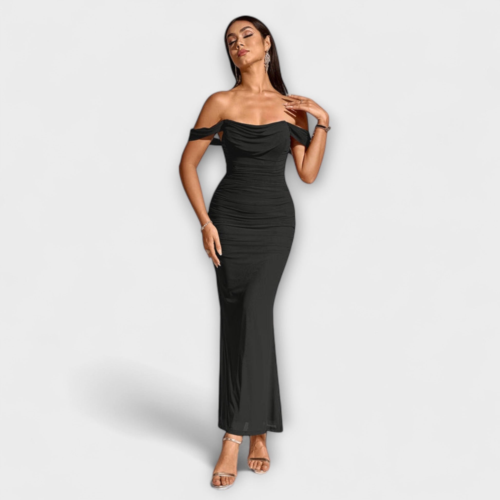 Lone | Off-Shoulder Bodycon Dress with Ruching