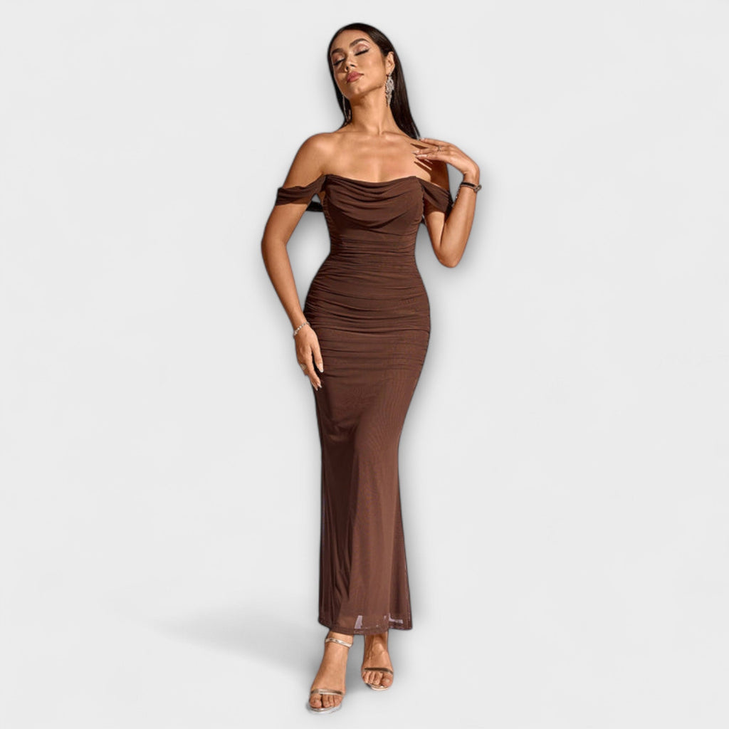 Lone | Off-Shoulder Bodycon Dress with Ruching