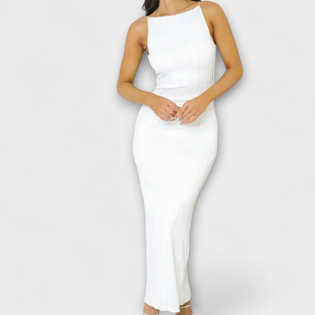 Dinna | Elegant Sleeveless Maxi Dresses with Ruching