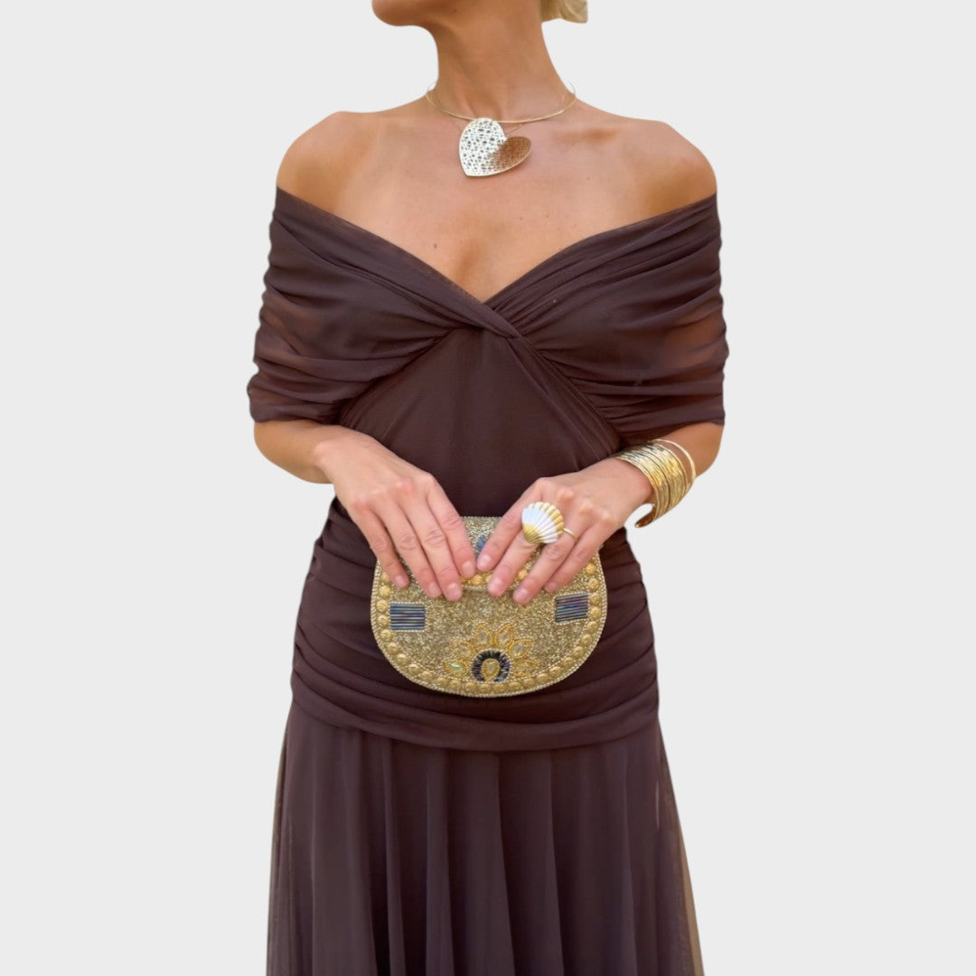 Lora | Long Dress with V-Neck