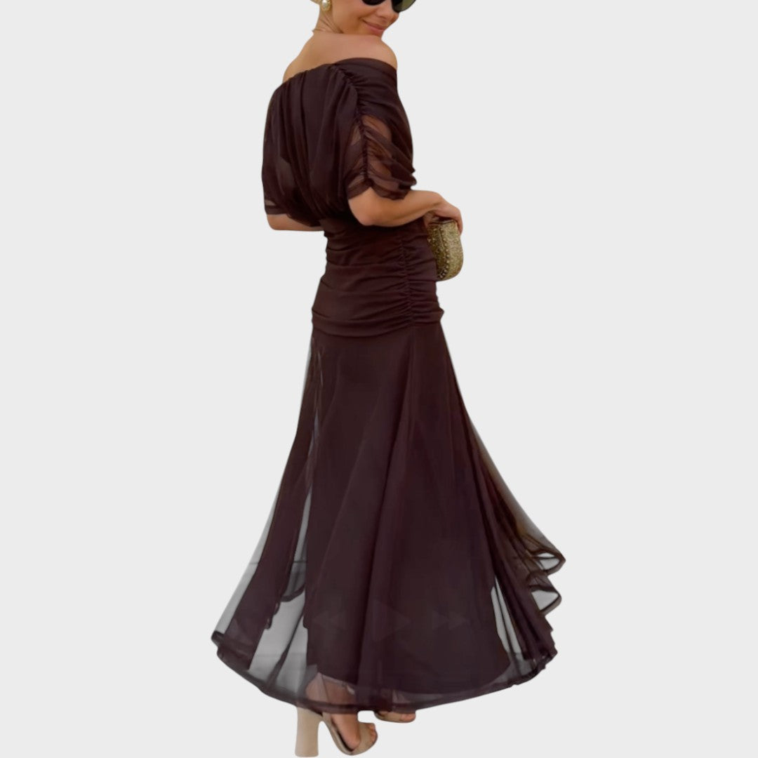 Lora | Long Dress with V-Neck