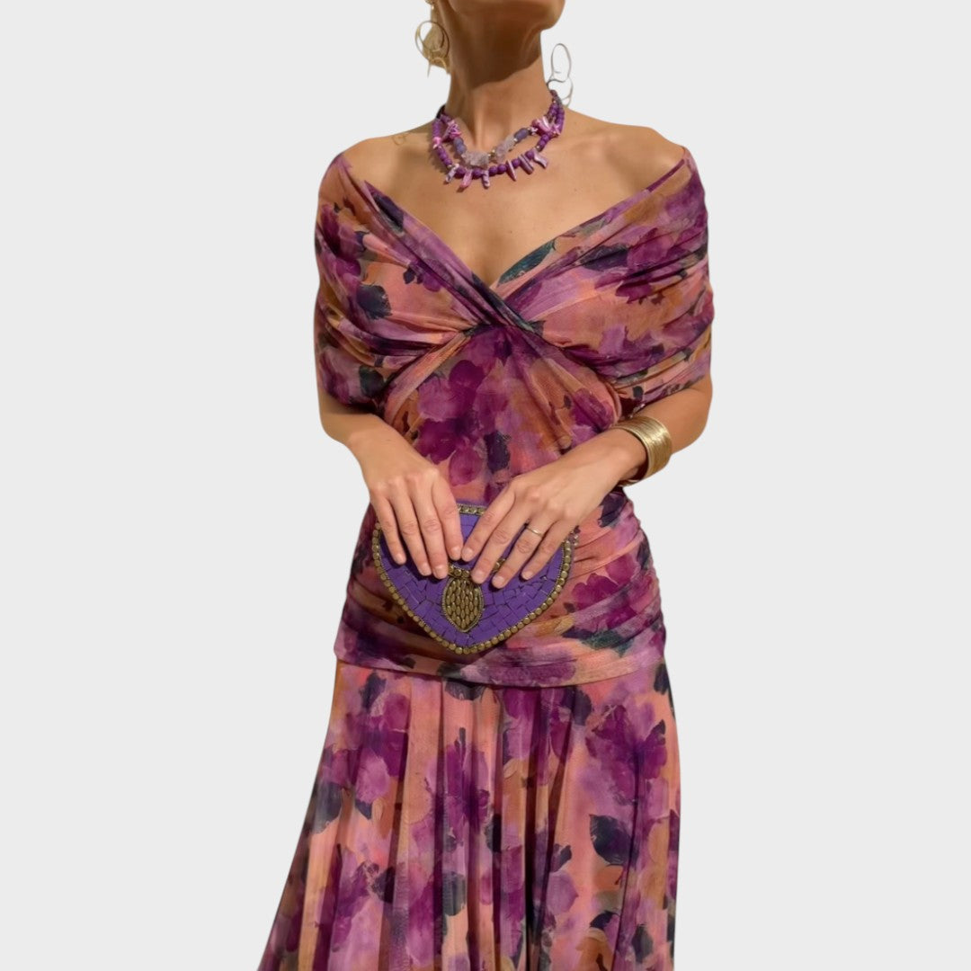 Lora | Long Dress with V-Neck