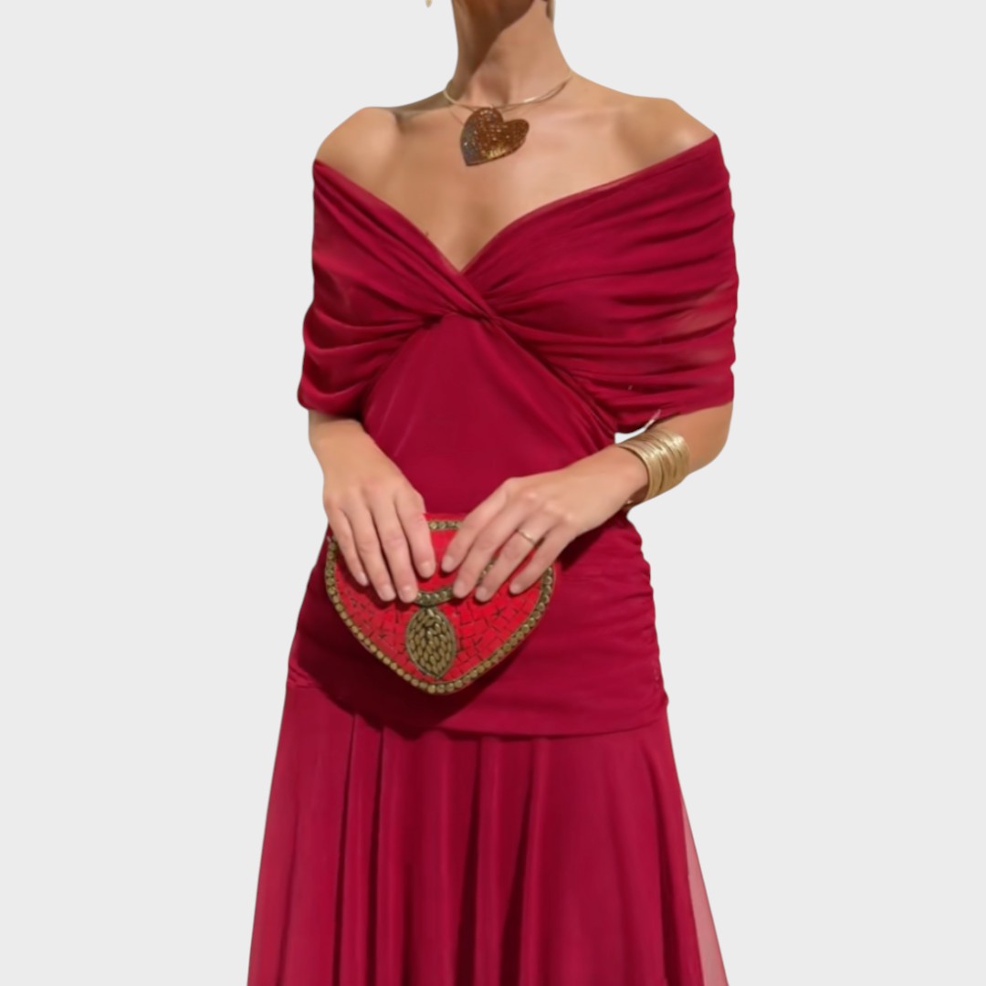 Lora | Long Dress with V-Neck