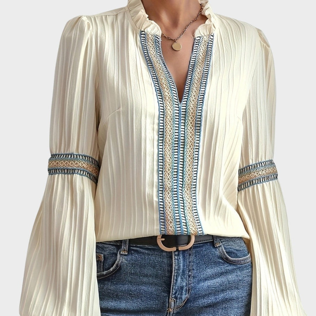Isla | Vintage Blouse with V-neck