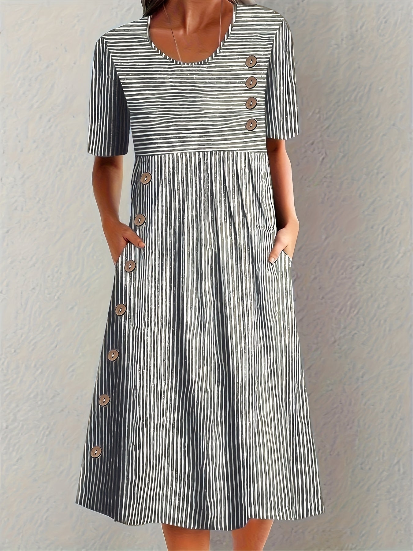 Coralie | Crisp Striped Summer Maxi