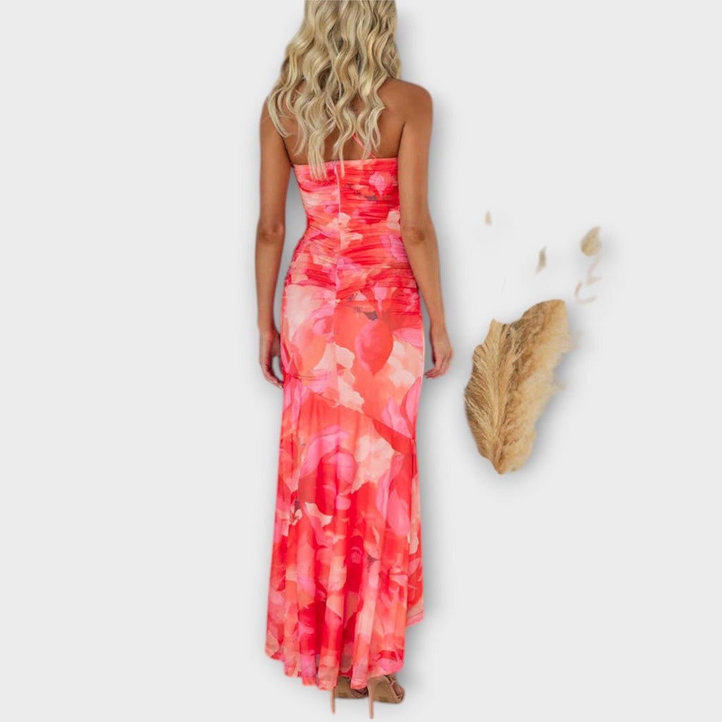 Pia | Maxi Dress with Asymmetrical Ruching