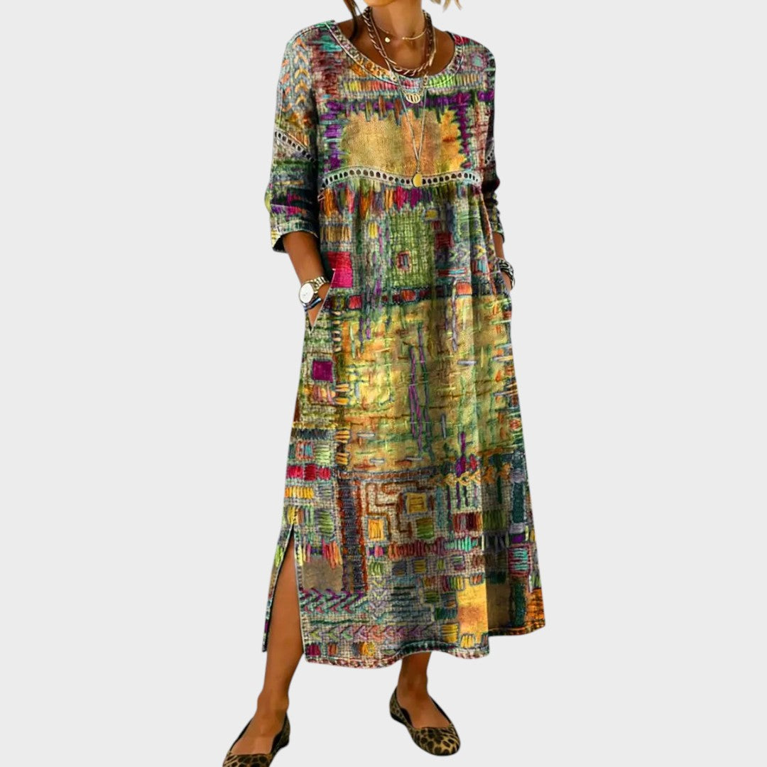 Manuela | Boho Printed Dress