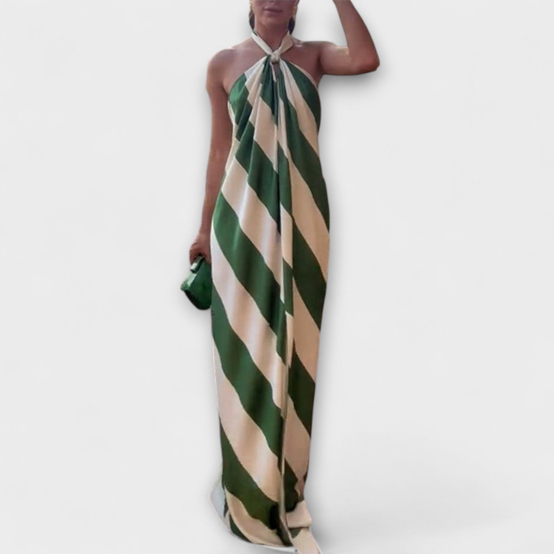 Marlowe | Striped Maxi Dress with Open Back
