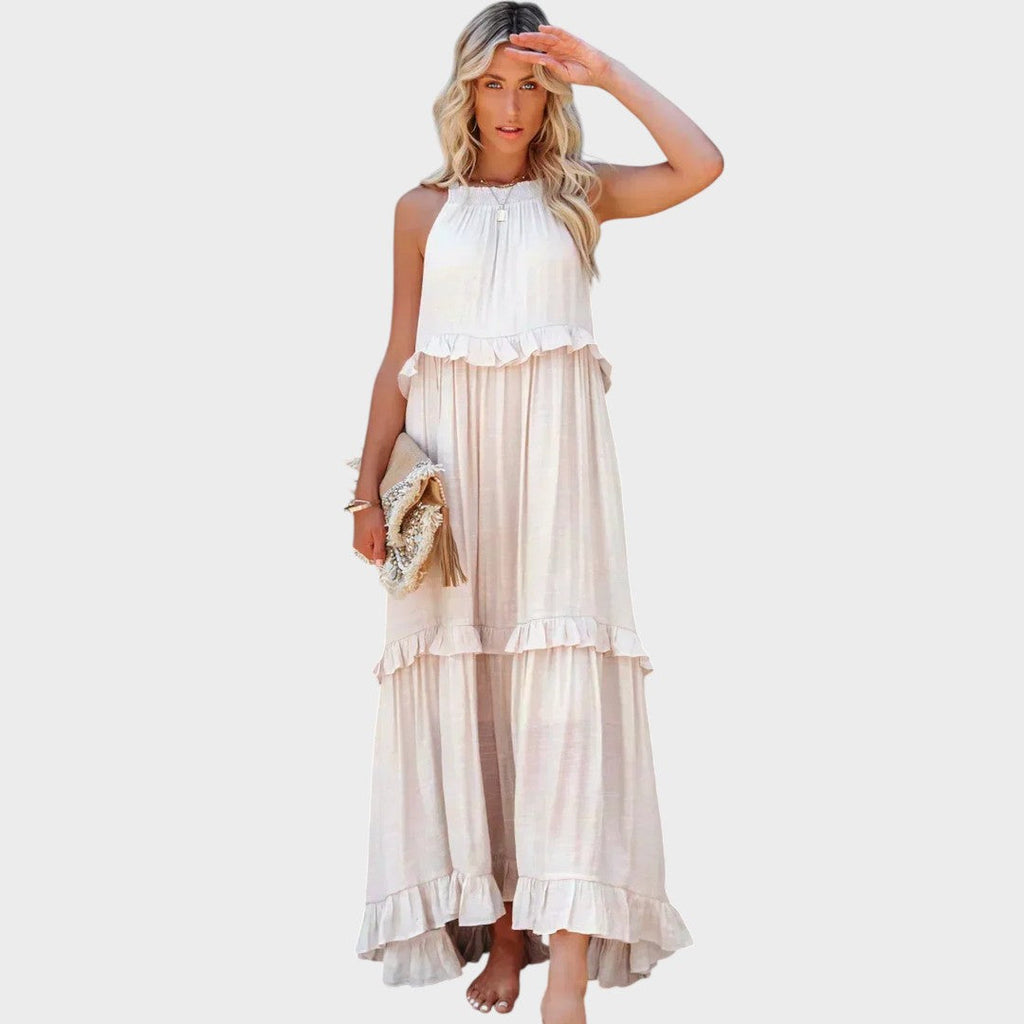 Landry | Sleeveless Dress with Ruffle Trim