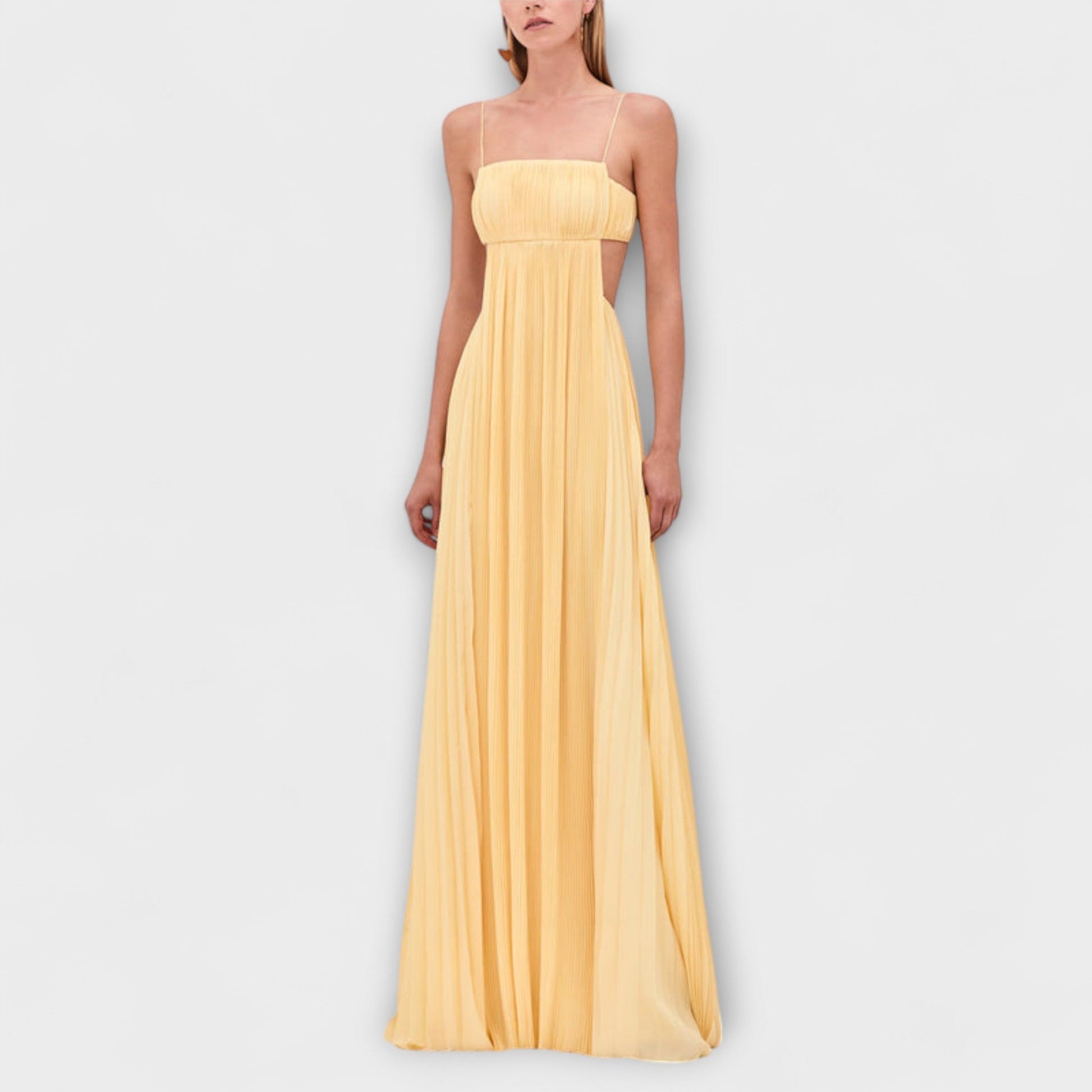 Mireille | Elegant Maxi Dresses with Pleats and Cutouts