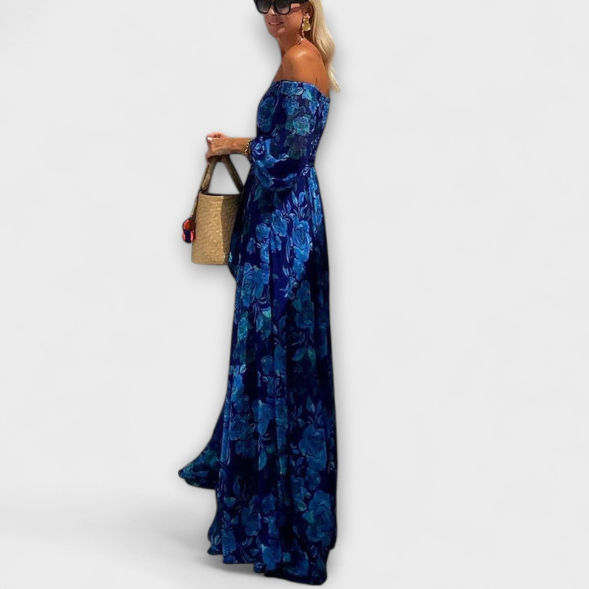 Juniper | Maxi Floral Off-Shoulder Dress for Vacations
