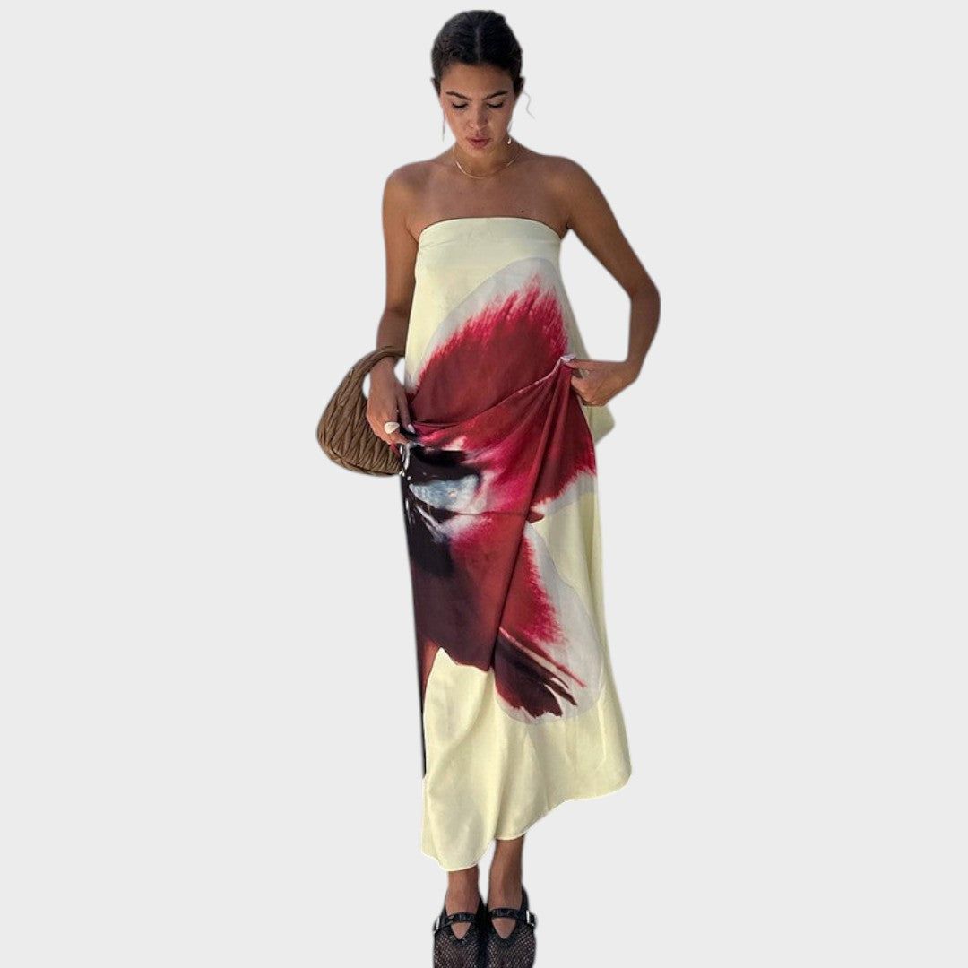 Flower | Backless Dress with Adjustable Buckle