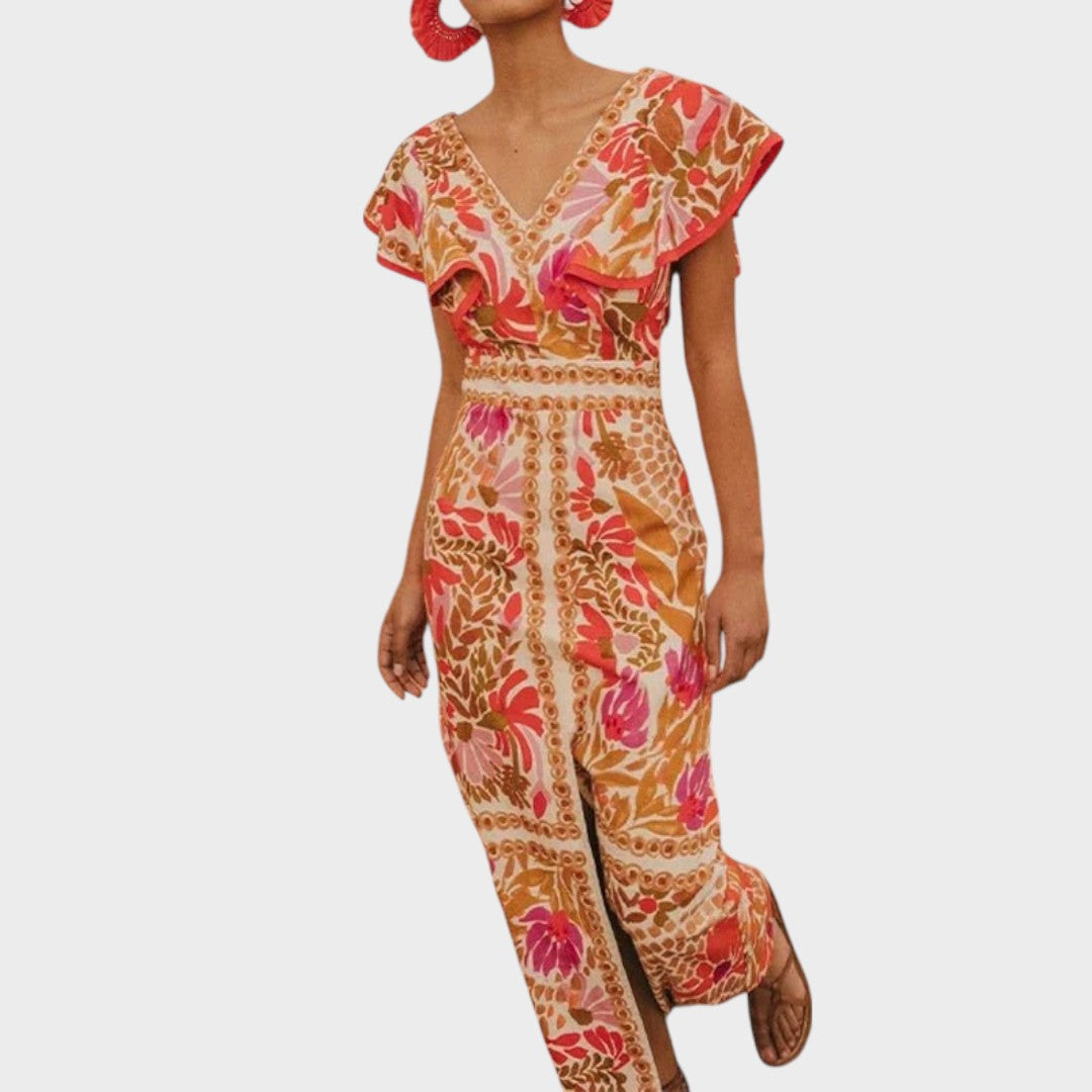 Jessy | Midi Dress with V-Neck and Split