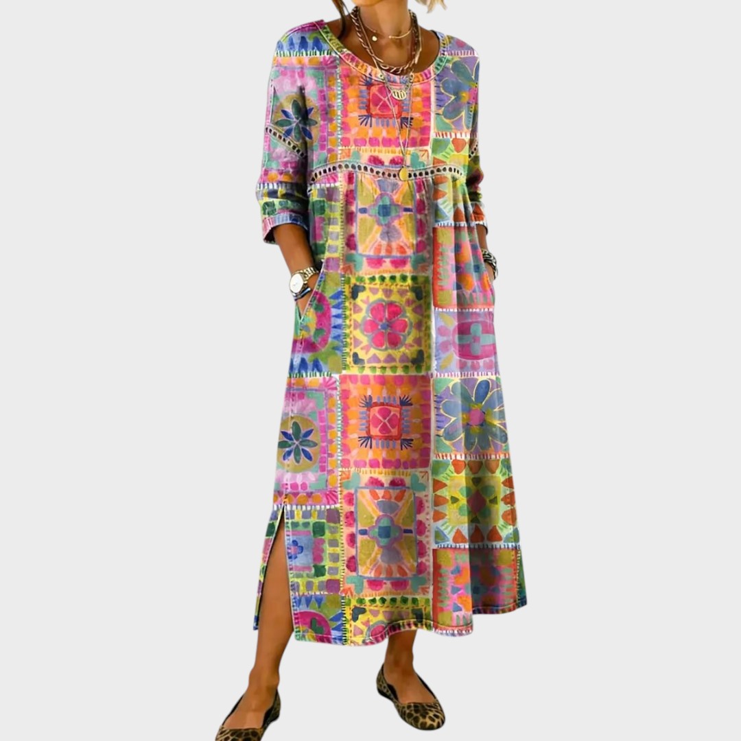 Pilar | Boho Print Dress