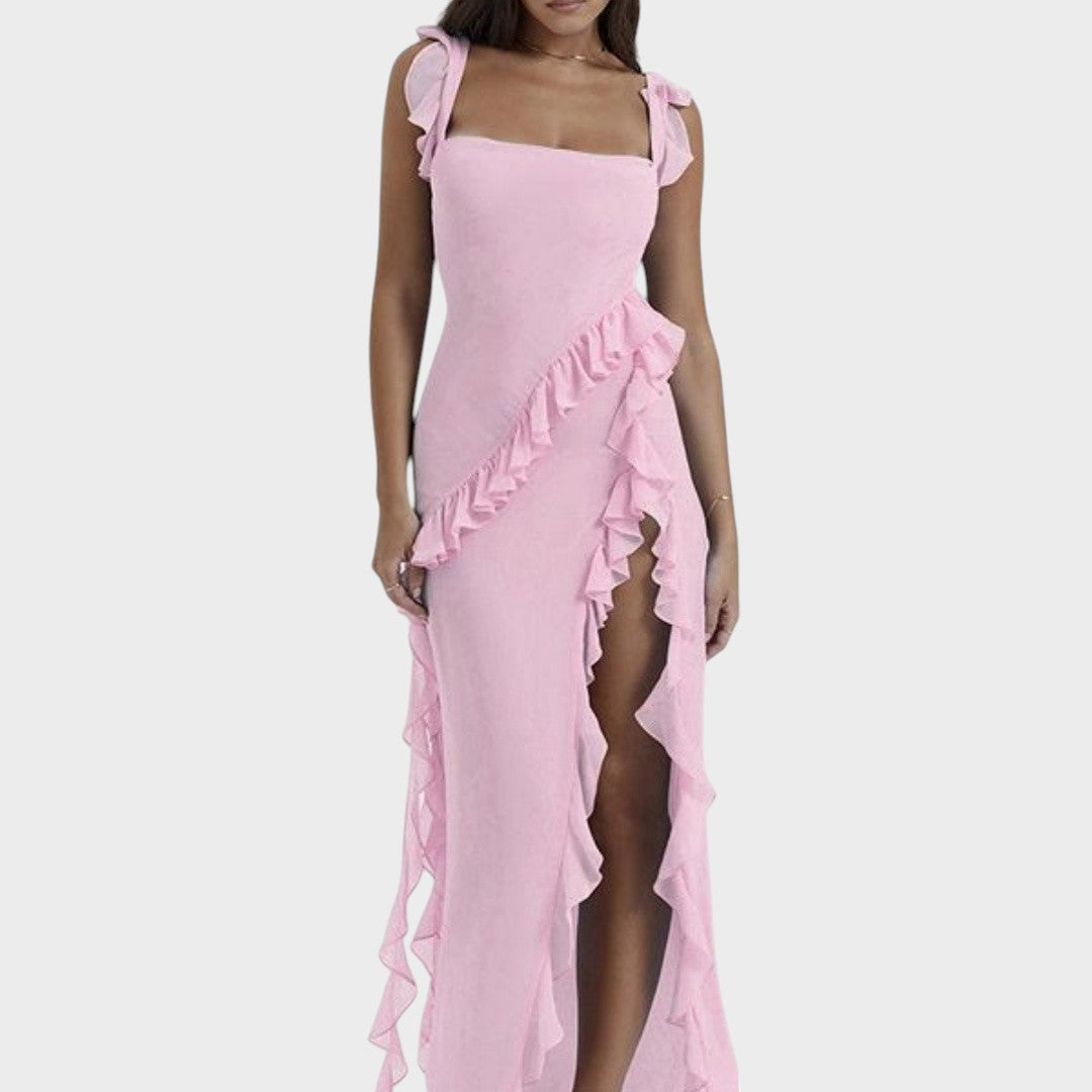 Amira | Dark Plum Long Dress