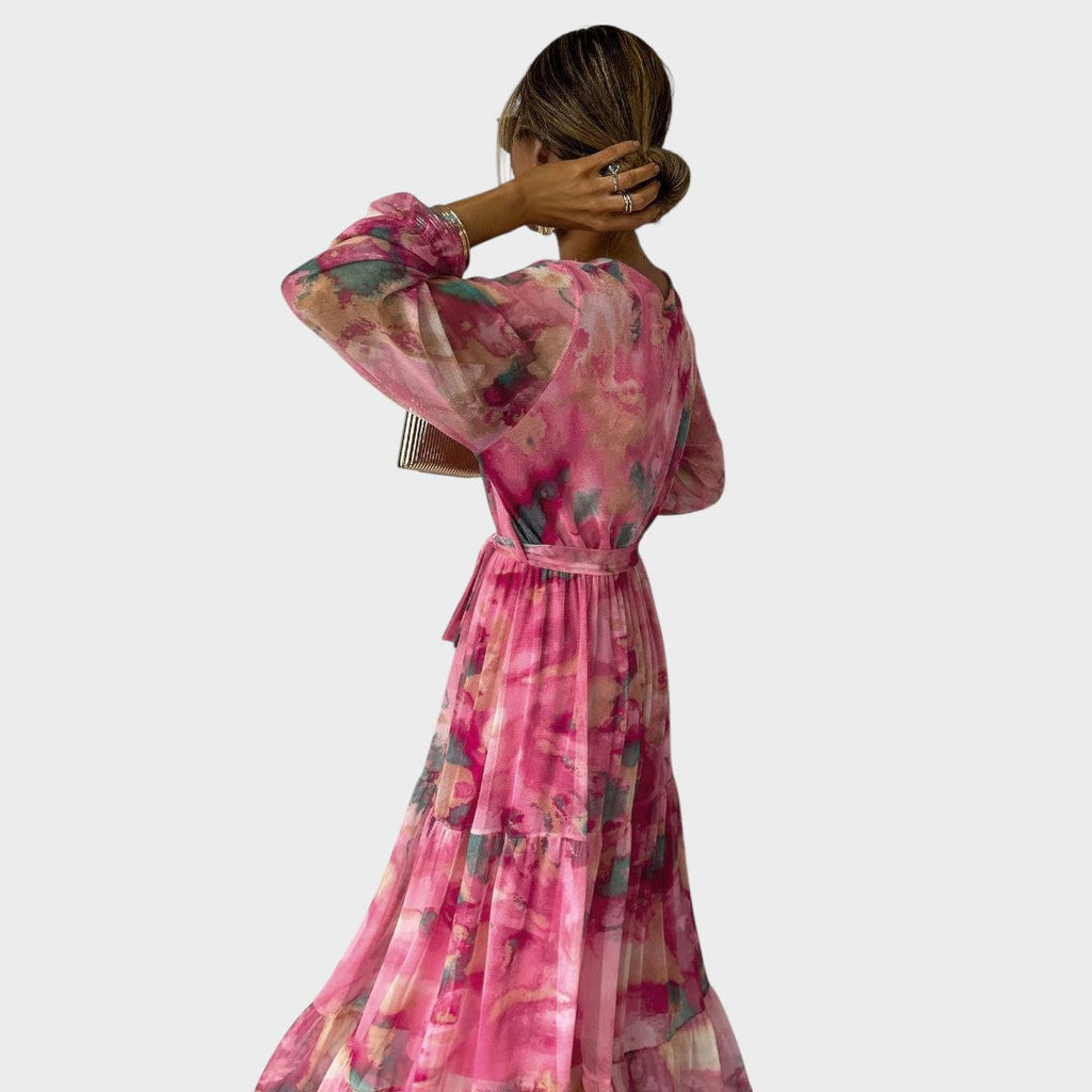 Alanna | Long Floral Print Dress