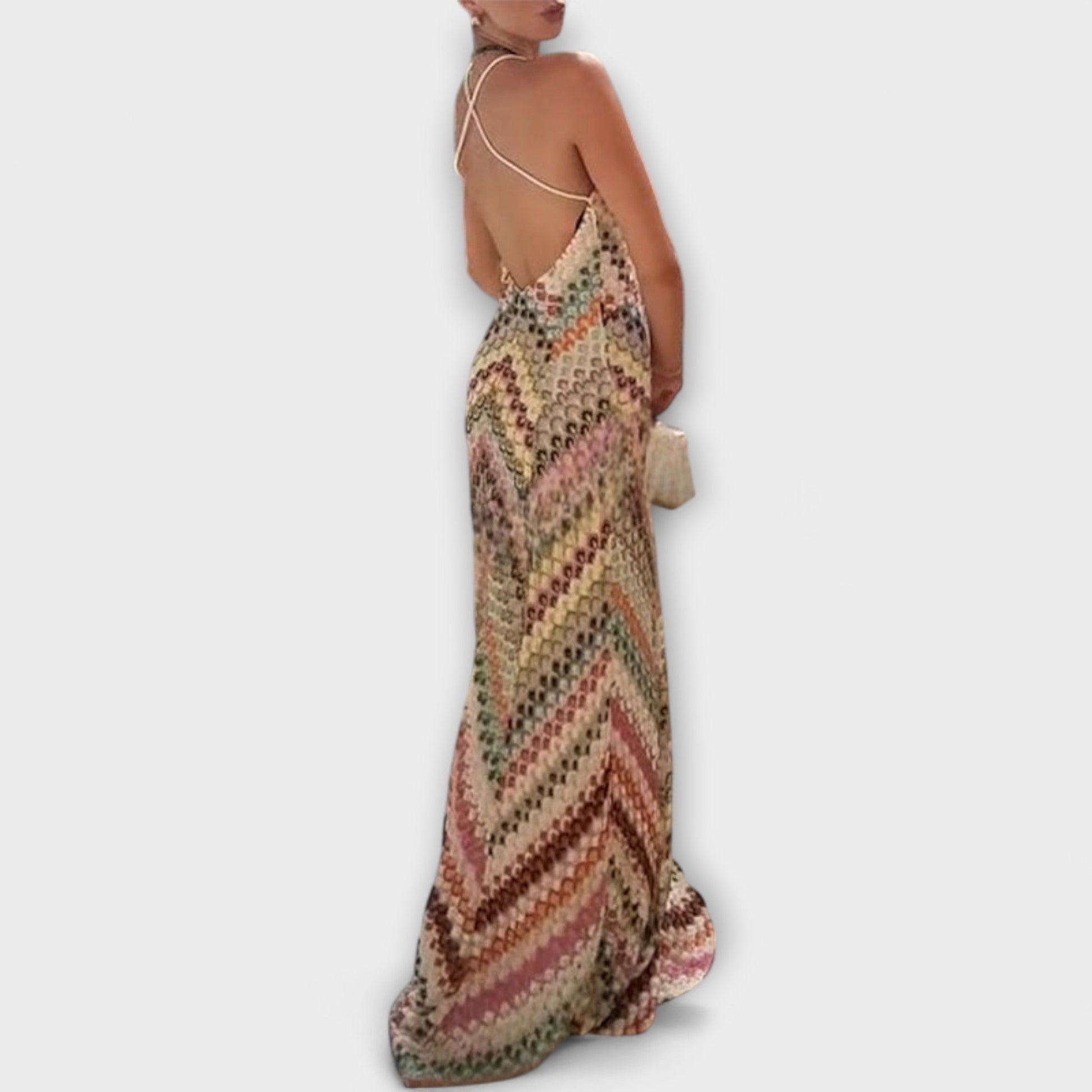 Remi | Maxi dress with colorful chevron pattern by Missoni
