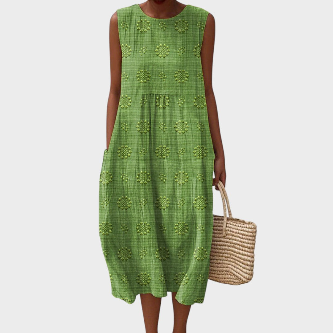 Alina | Elegant Sleeveless Dress with Pockets