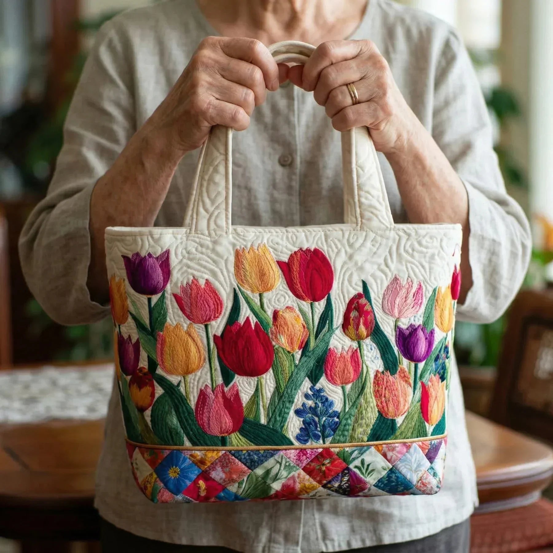 Handcrafted Bag | Tulip Garden