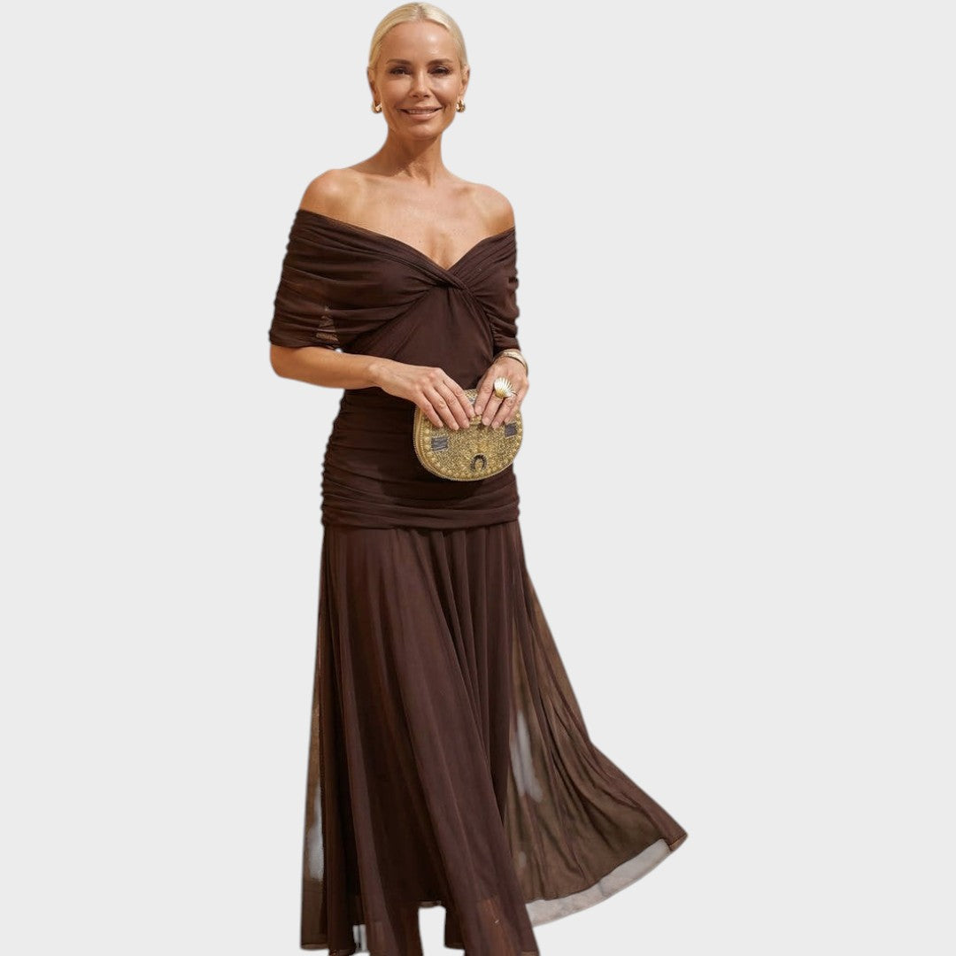Reagan | Elegant Brown Dress