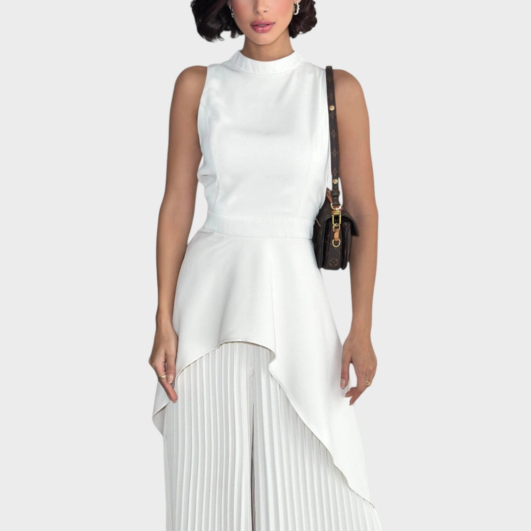 Cristina | Asymmetrical Set with Pleated Pants