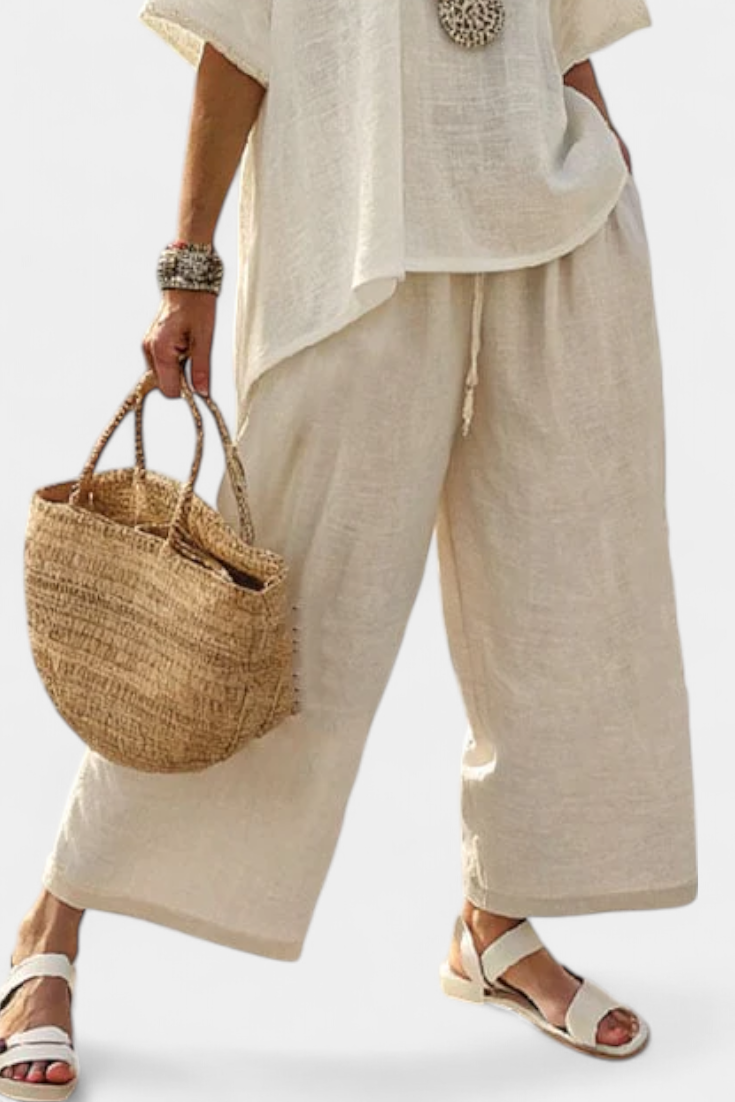 Beatrice | Basic Comfortable Shirt and Wide-leg Trousers