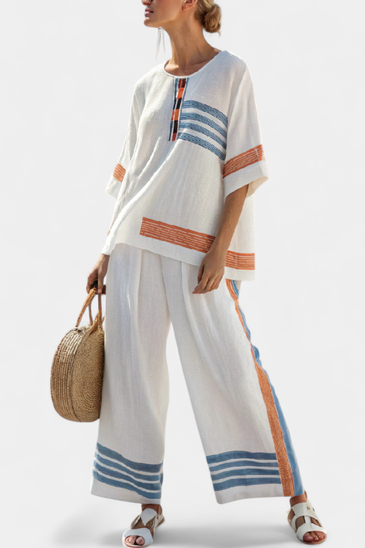 Penelope | Sophisticated Orange Top and Trouser