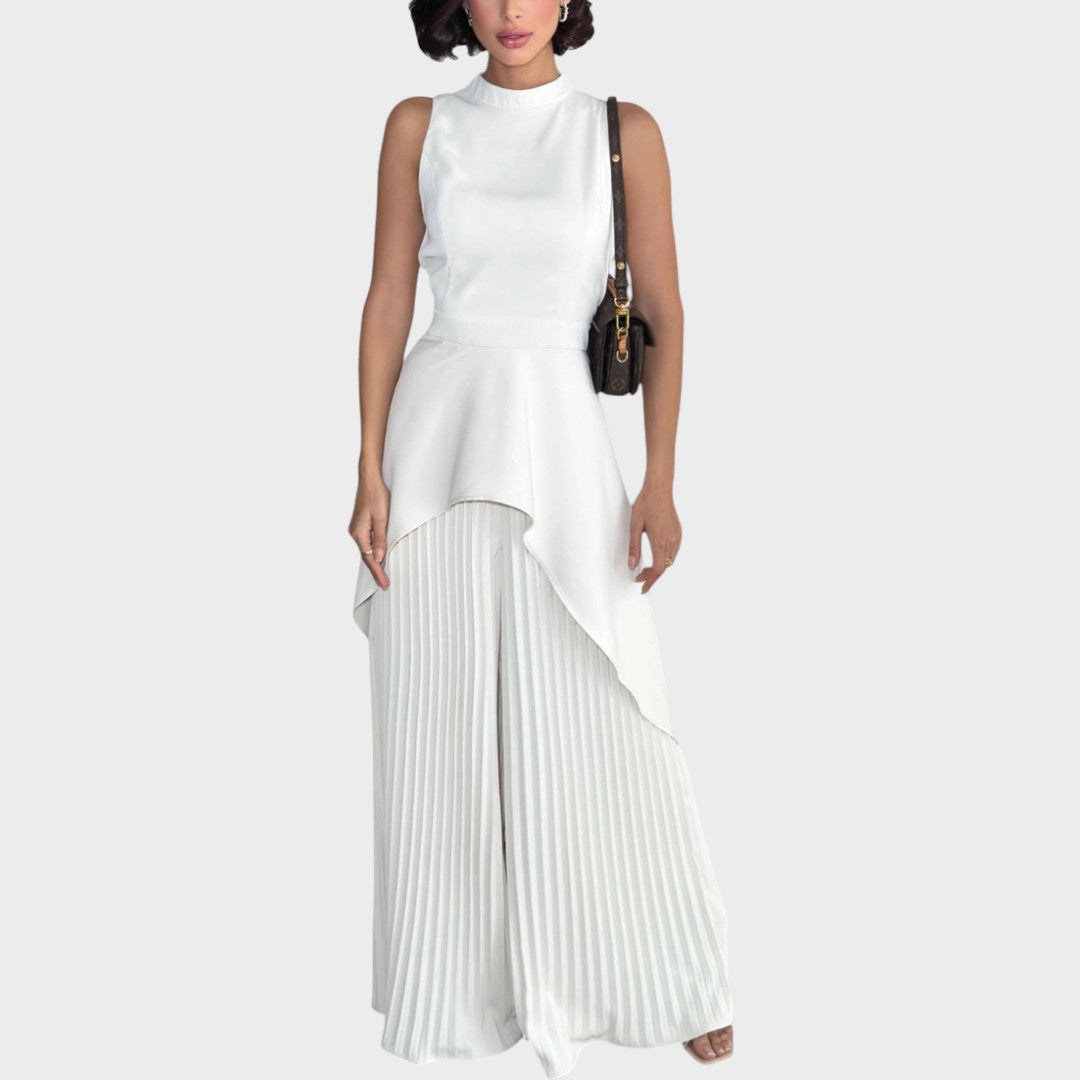 Cristina | Asymmetrical Set with Pleated Pants