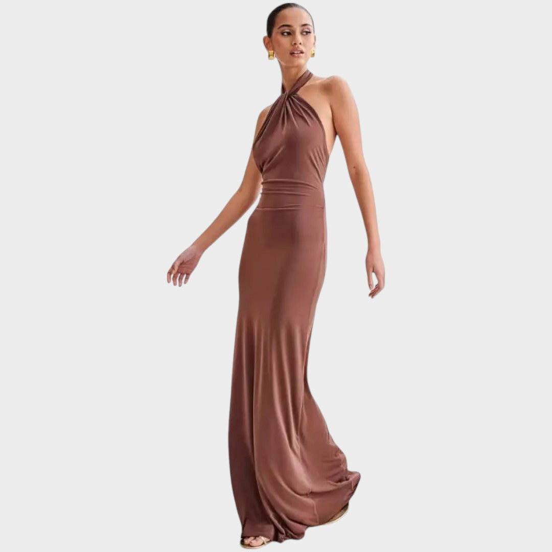 Laguna | Long Dress with Halter Neck