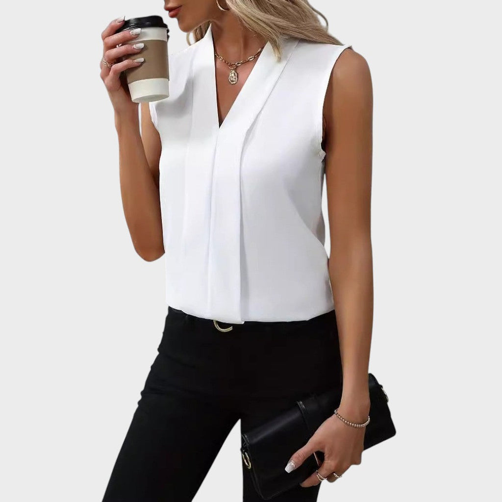 Roma | Sleeveless Blouse with V-Neck
