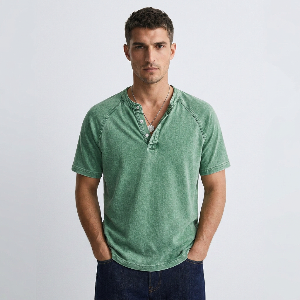 Hugo | Vintage Button T-Shirt for Men